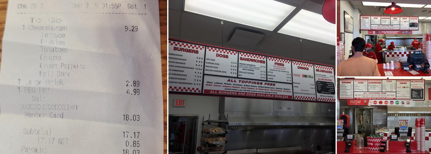 Five Guys Menu