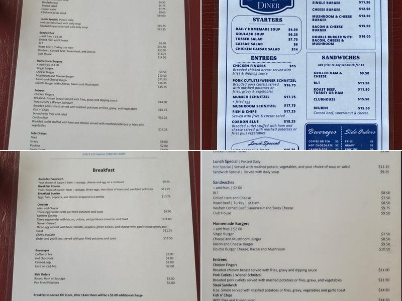 Lunchbox Diner Menu