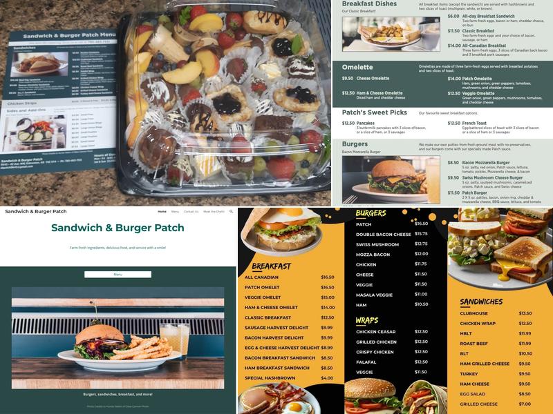 Sandwich & Burger Patch Menu