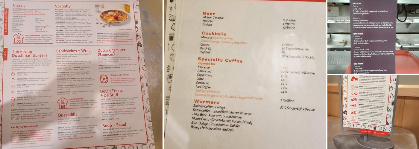 De Dutch Menu