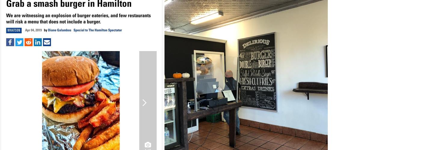 Delirious Burger Co. Menu