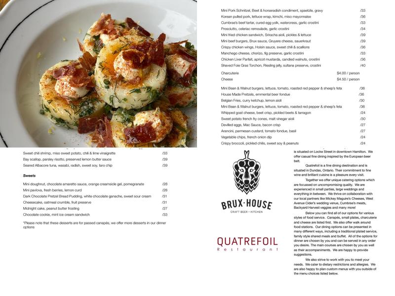 Brux House Craft Beer & Kitchen Menu