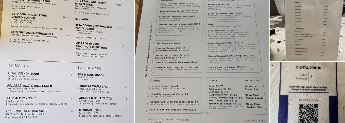 SYNONYM Menu
