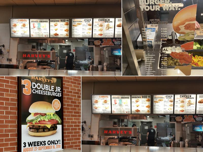 Harvey's Menu