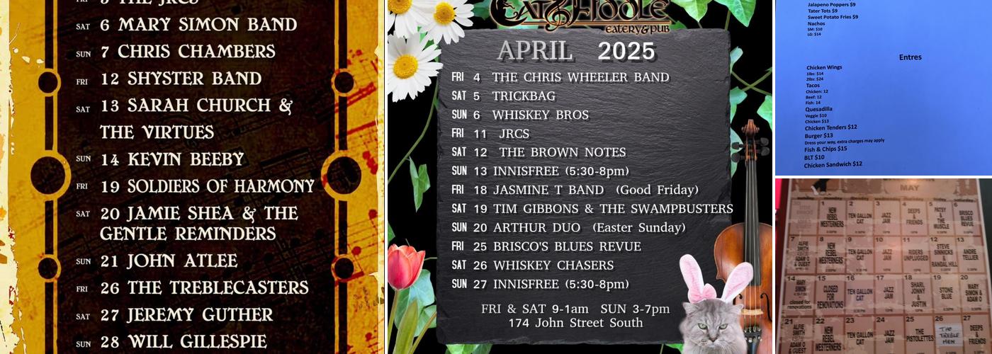 Cat & Fiddle Menu