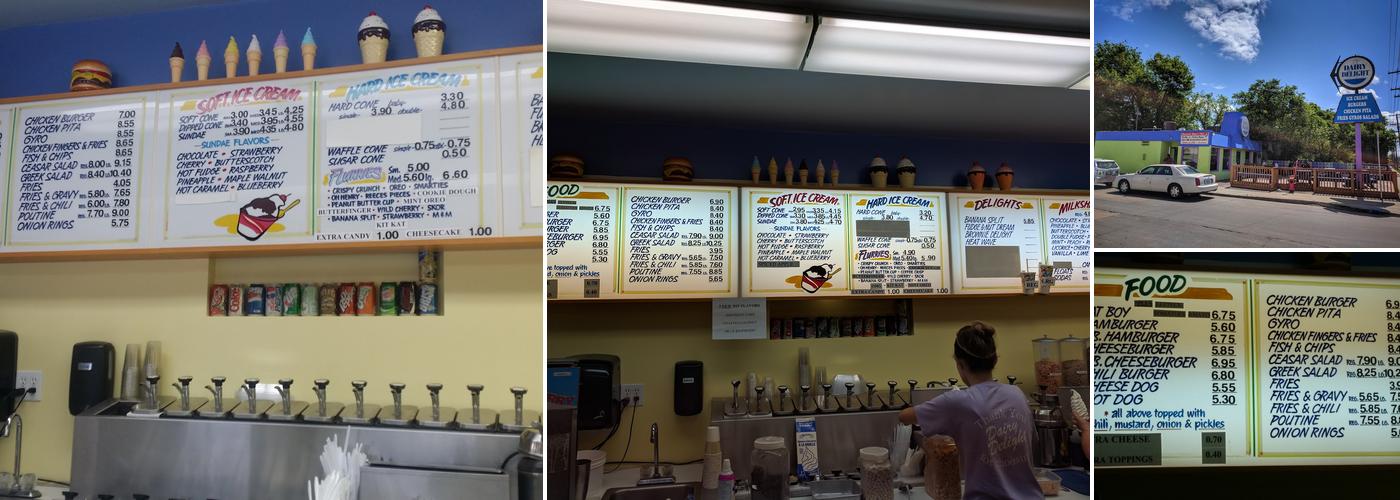Dairy Delight Menu
