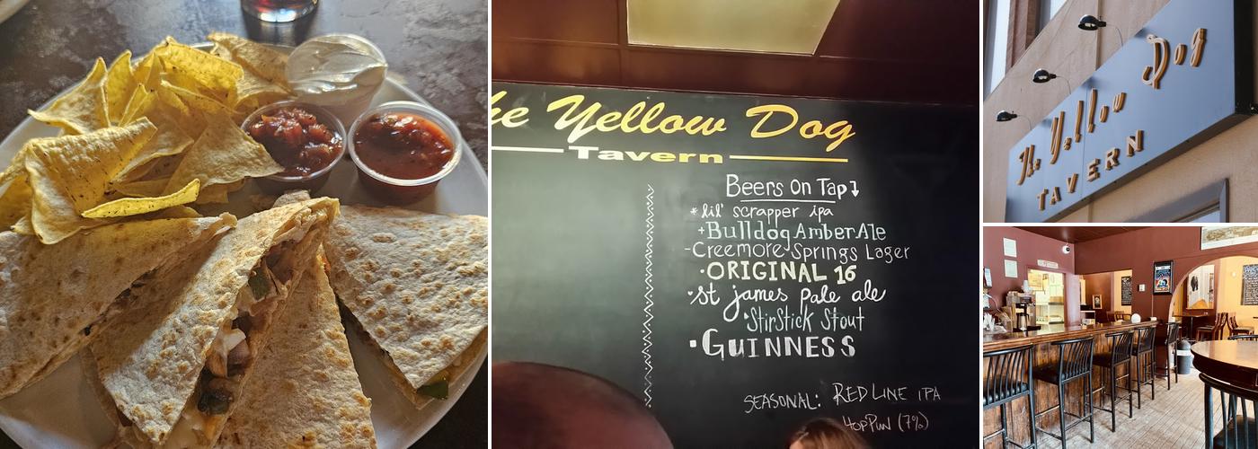 Yellow Dog Tavern Menu