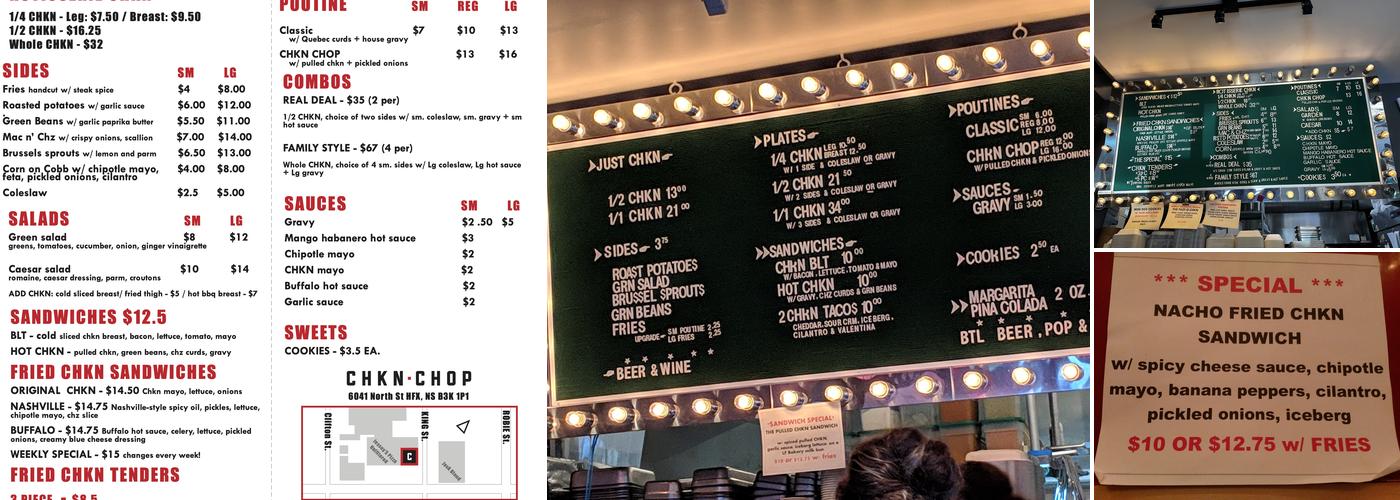 CHKN CHOP Menu