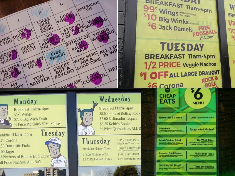 Winks Eatery Menu