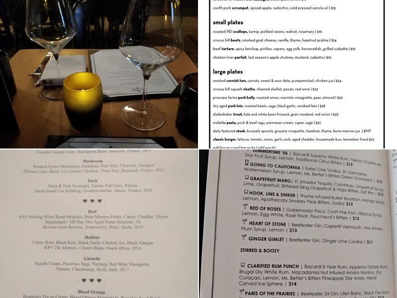 Ayden Kitchen and Bar Menu