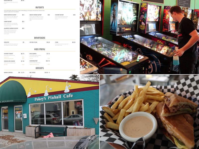 Pokeys Pinball Cafe Menu