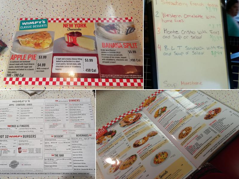 Wimpy's Diner Menu