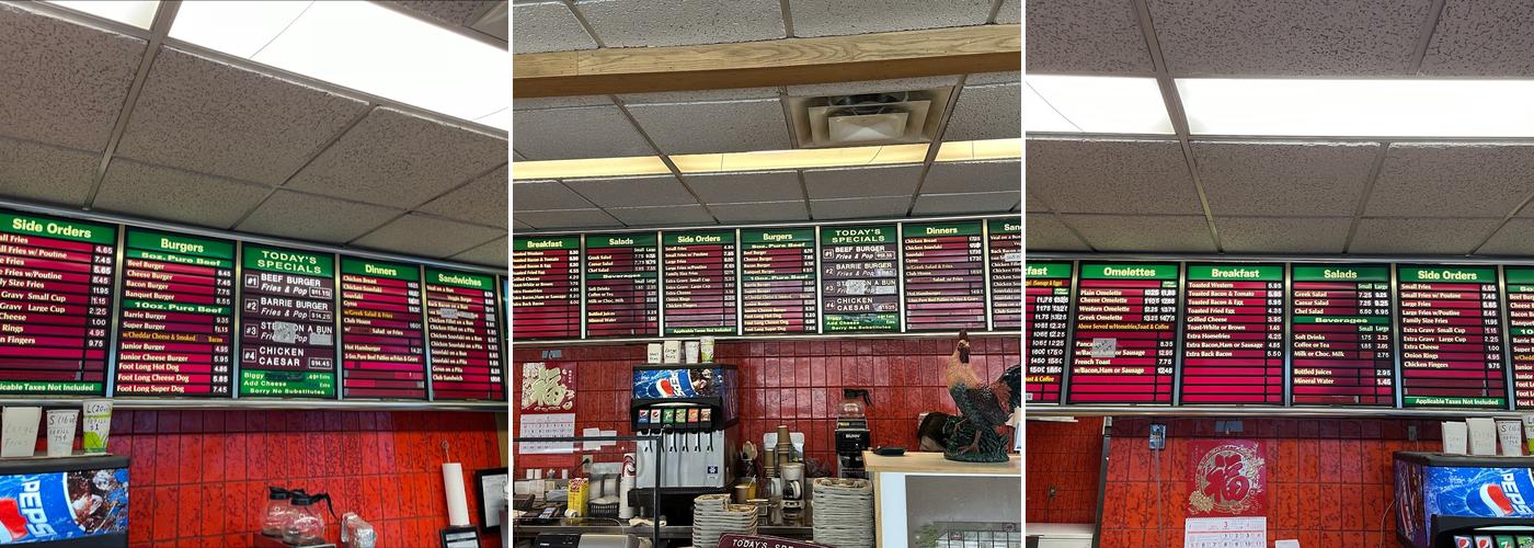 Barrie Burger Dunlop Menu