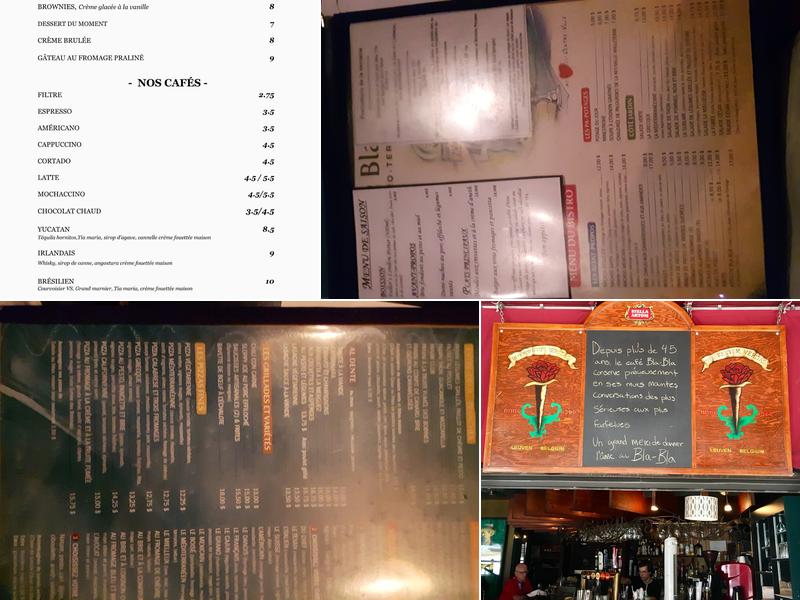 Café Bla-Bla Menu