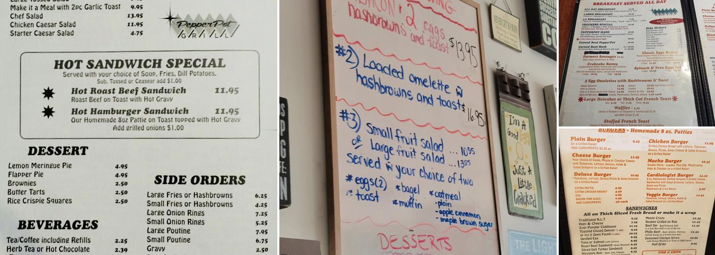 Pepper Pot Grill Menu