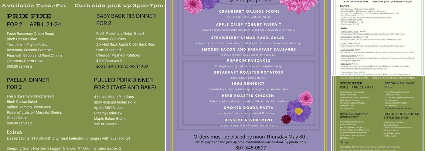 The Silver Birch Restaurant Menu