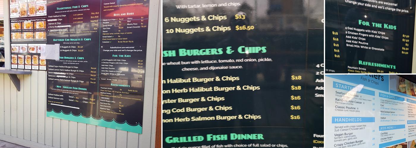 Trollers Fish & Chips Menu