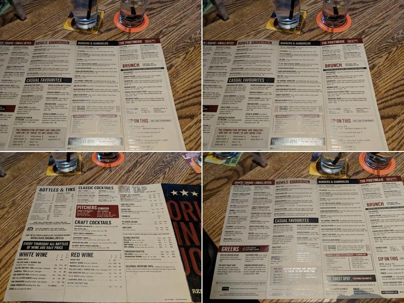 Original Joe's Menu