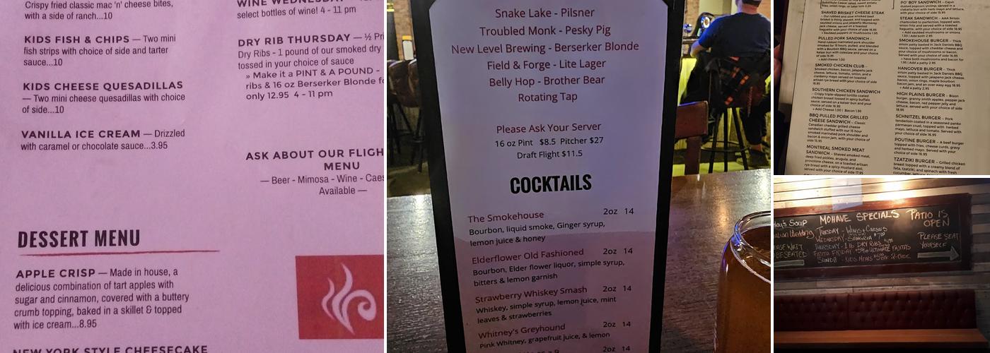 Mohave Smokehouse & Bar Menu