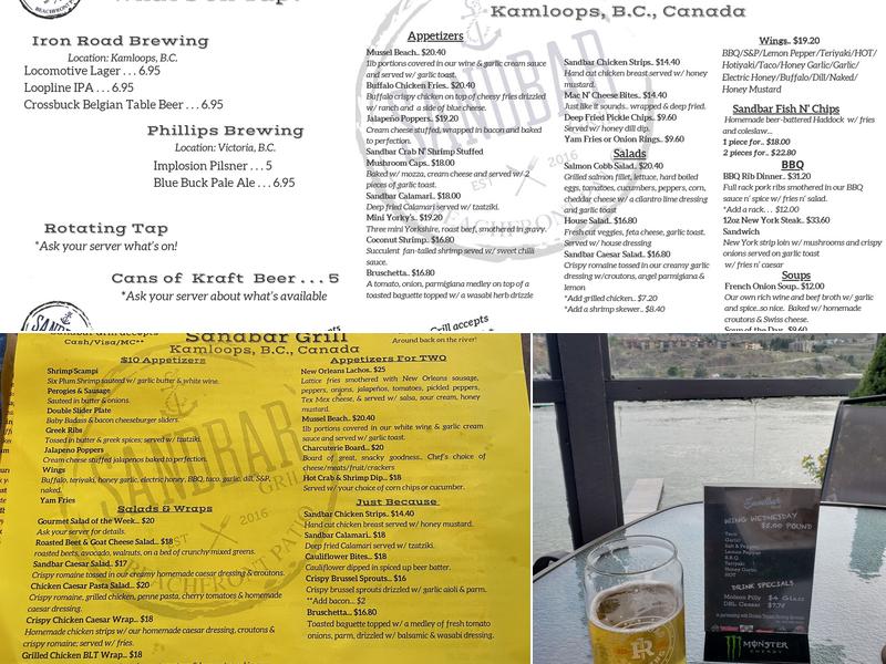 Sandbar Grill Menu