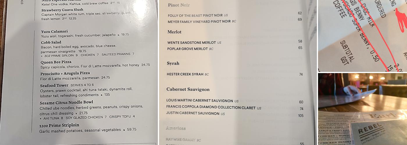 Earls Kitchen + Bar Menu