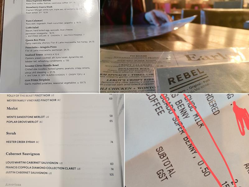 Earls Kitchen + Bar Menu