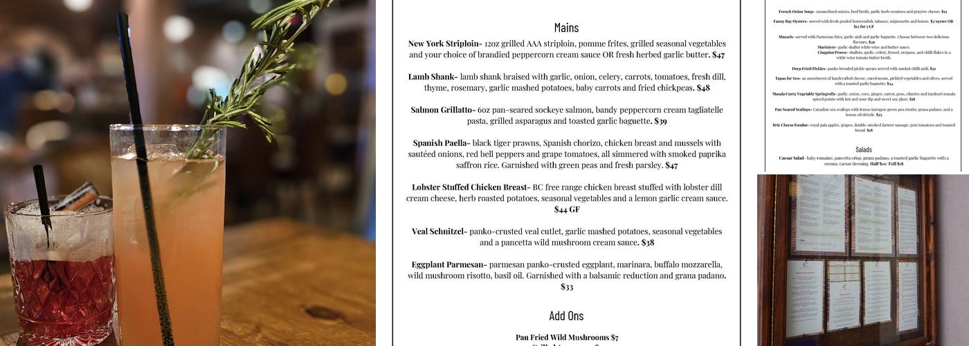 The Twisted Cork Menu