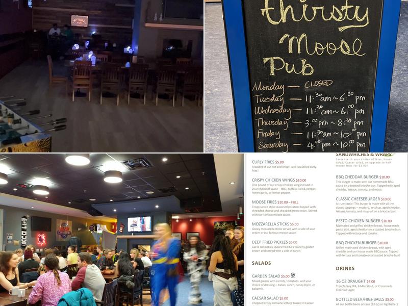 Thirsty Moose Pub Menu