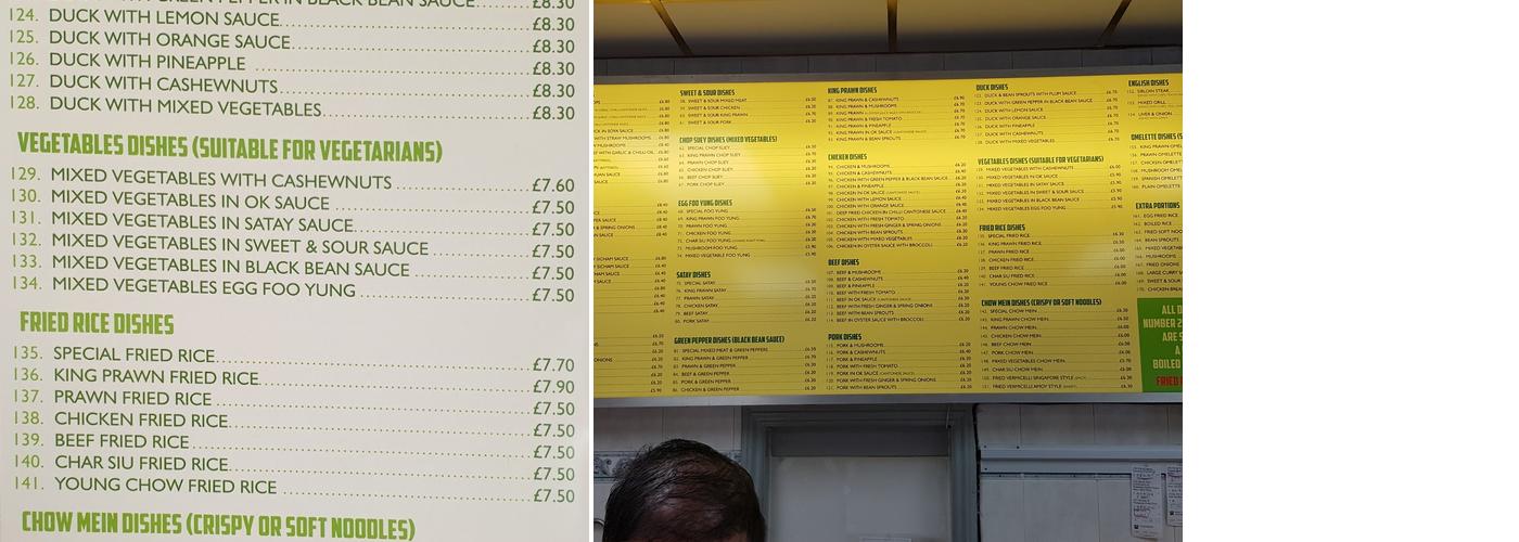 Lucky Fishbar Menu