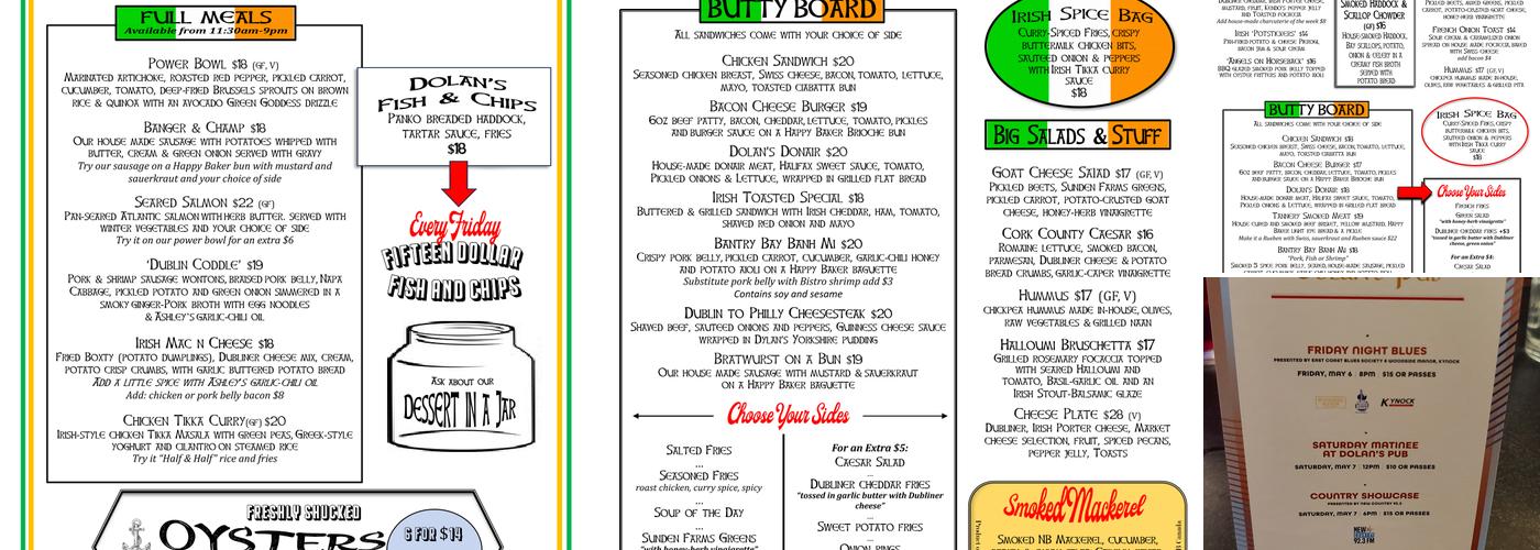 Dolan's Pub Menu