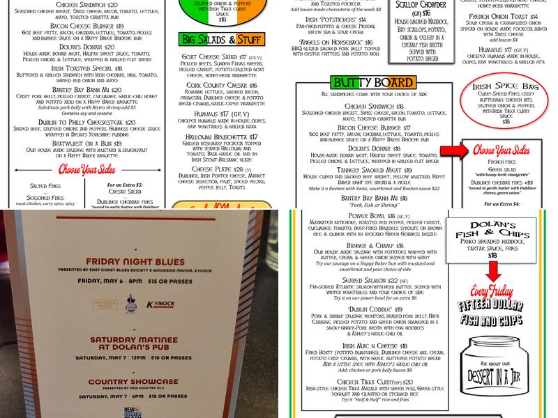 Dolan's Pub Menu
