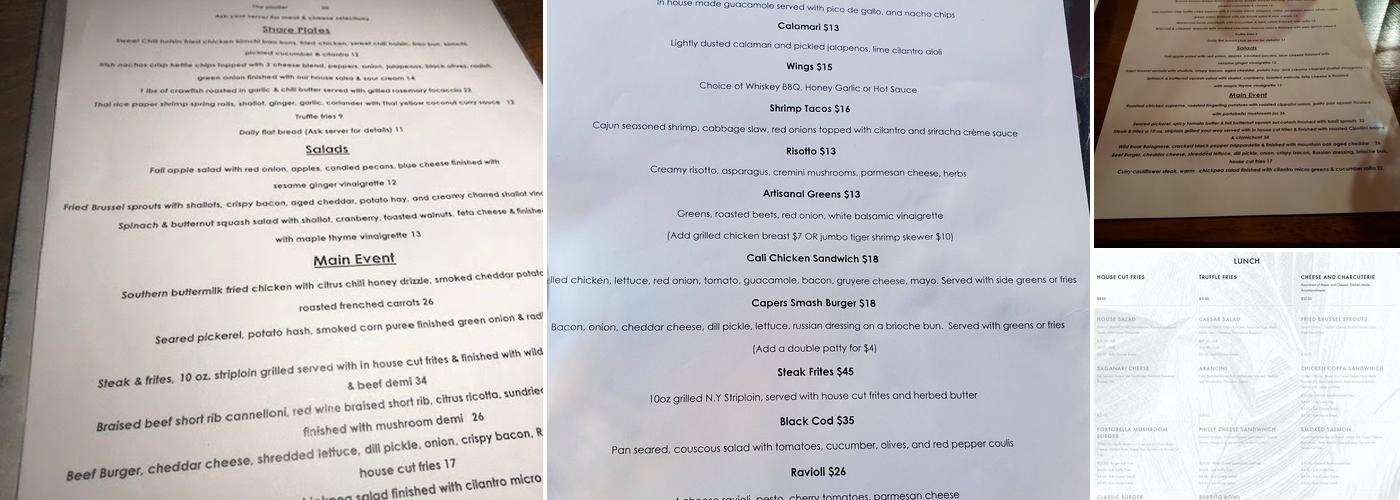 Capers Menu