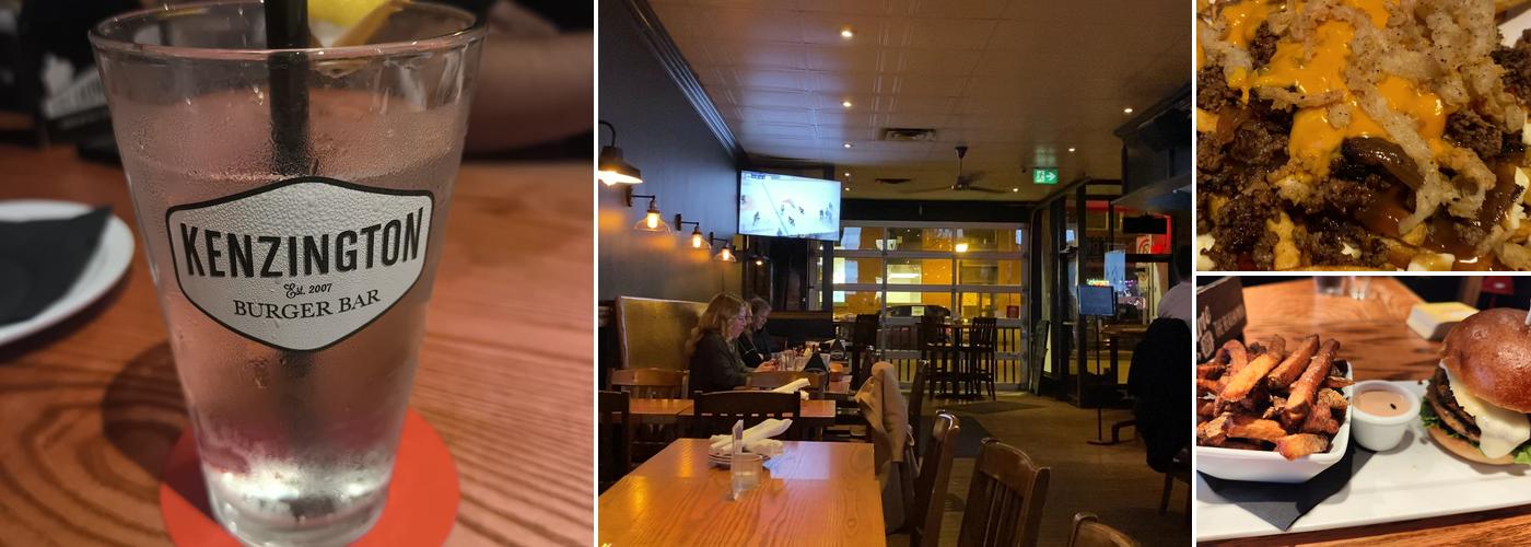 Kenzington Burger Bar Menu