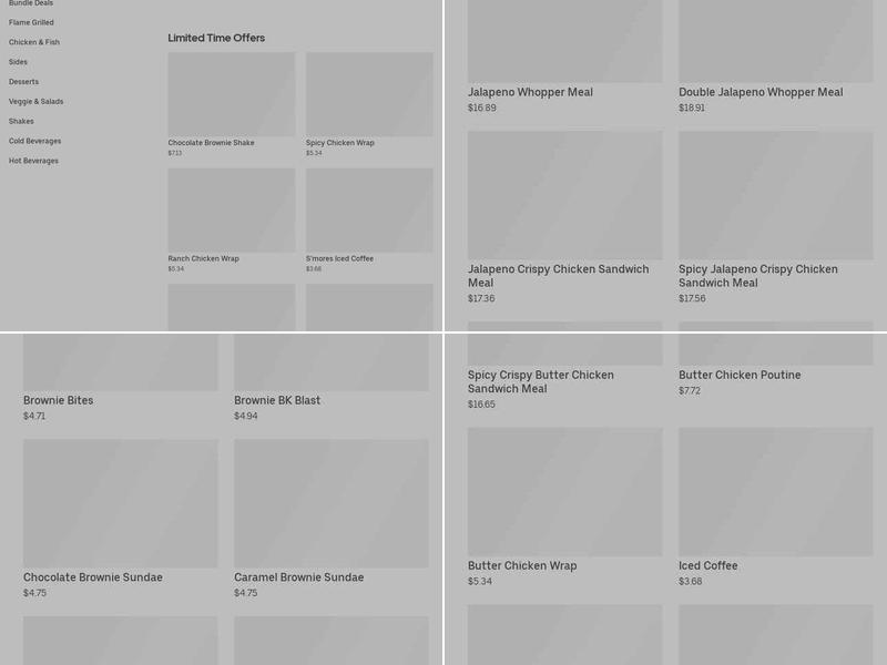 Burger King Menu