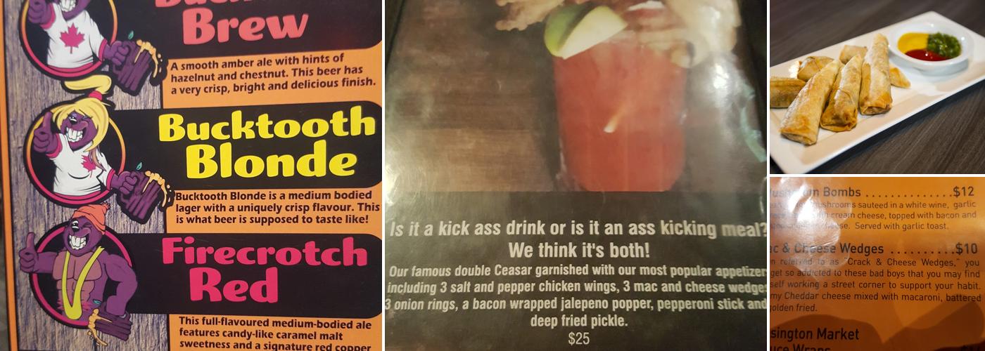 Joe Beeverz Bar & Grill Menu