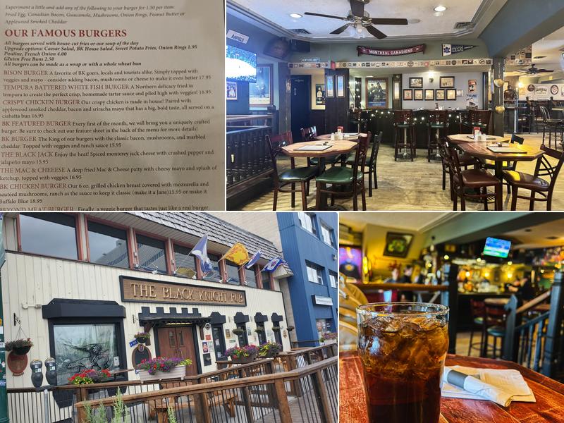 The Black Knight Pub Menu