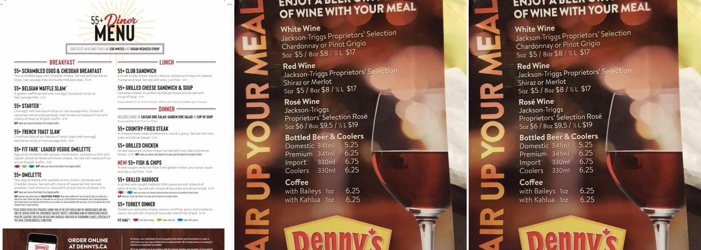 Denny's Menu