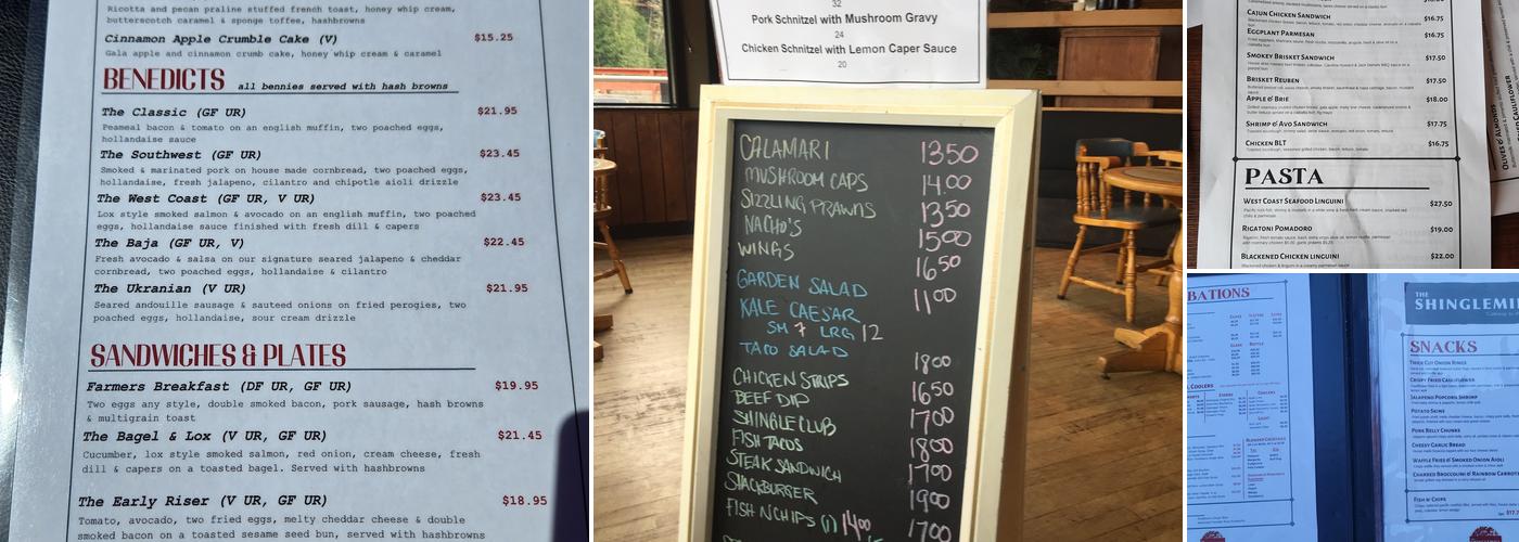 Shingle Mill Pub & Bistro Menu