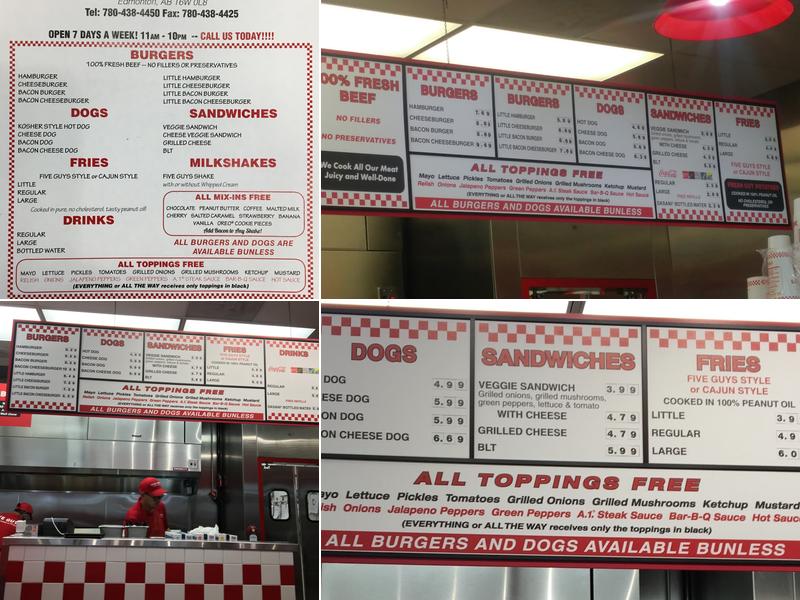 Five Guys Menu