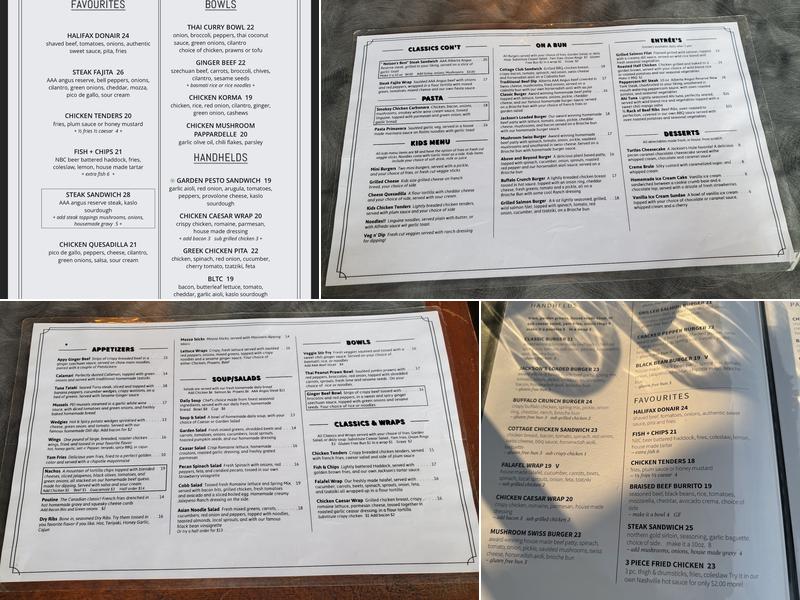 Jackson's Hole & Grill Menu