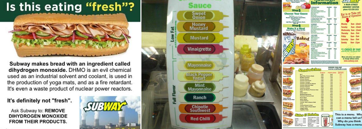 Subway Menu