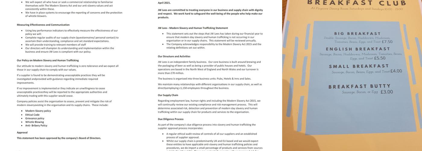 Crown & Shuttle Menu