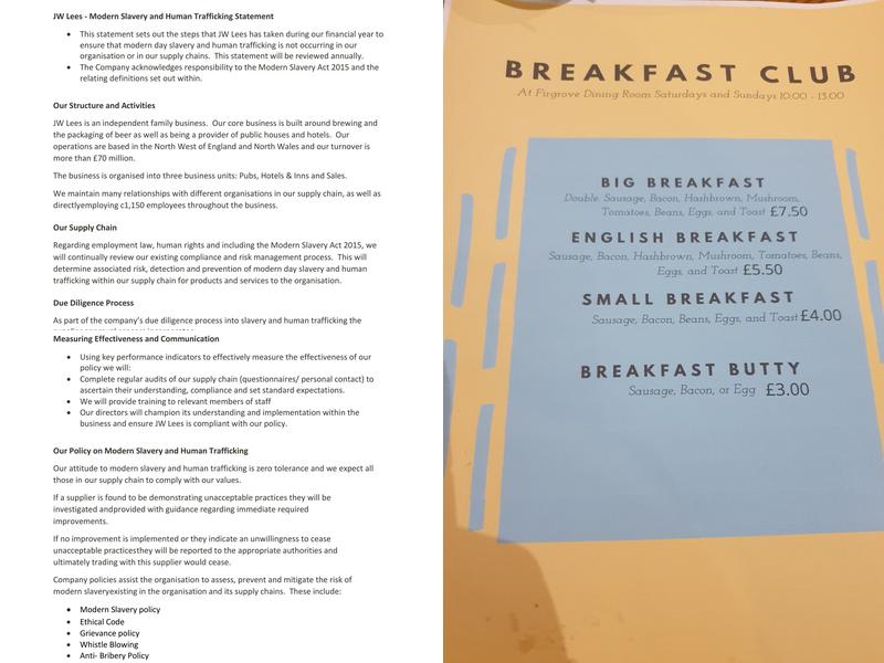 Crown & Shuttle Menu