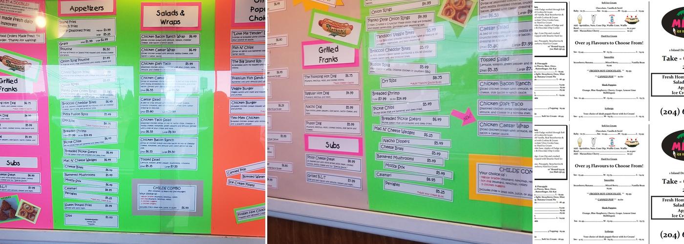 Mike's Ice N Burger Hut Menu