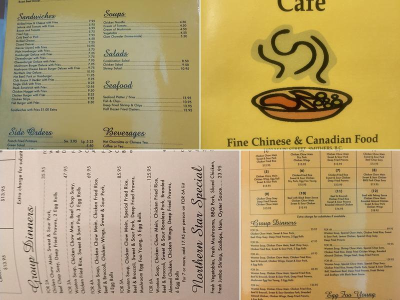 Northern Star Cafe Menu
