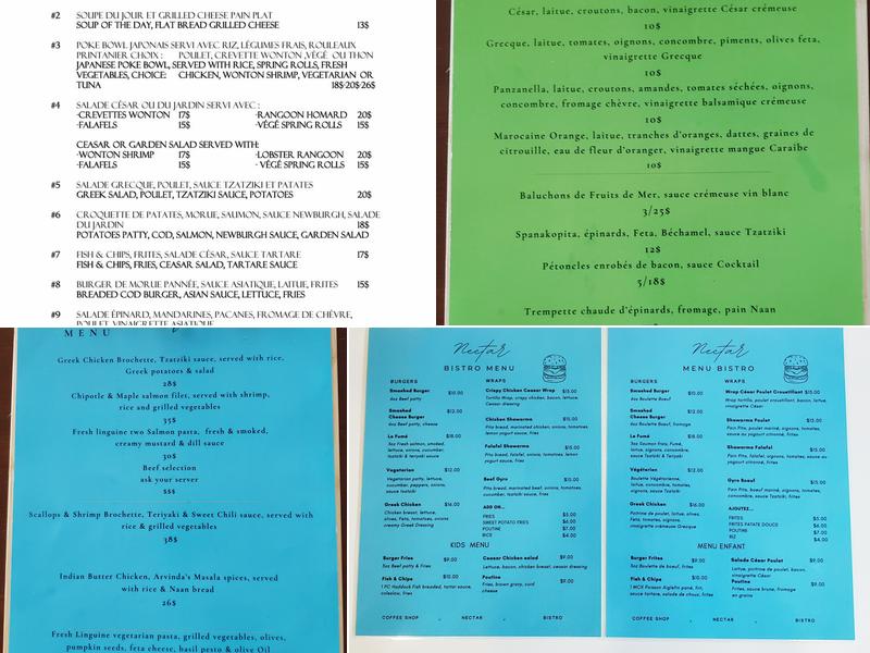 Nectar Menu
