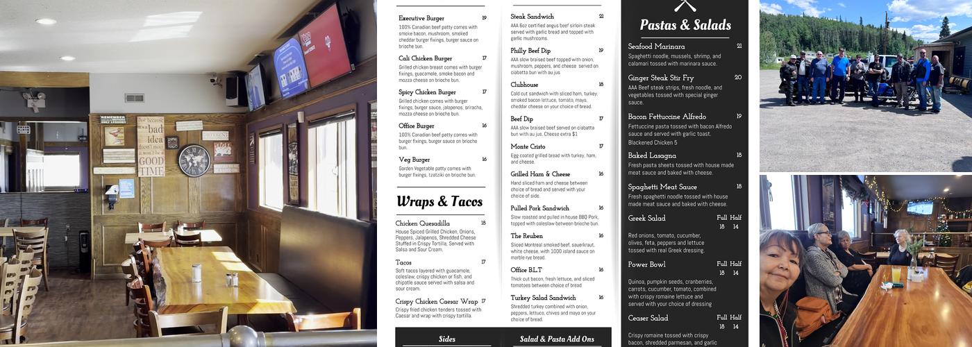 The Office Pub & Grill Menu
