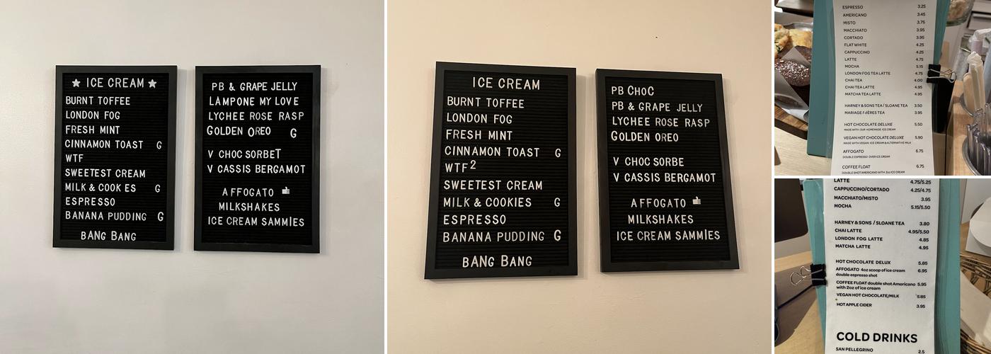 Bakerbots Baking Menu