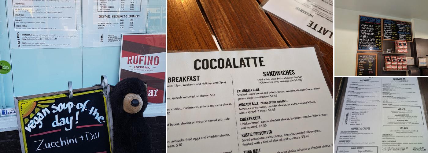 Cocoalatte Menu