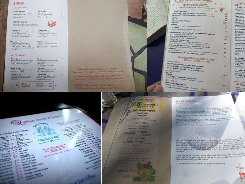 Café Santropol Menu